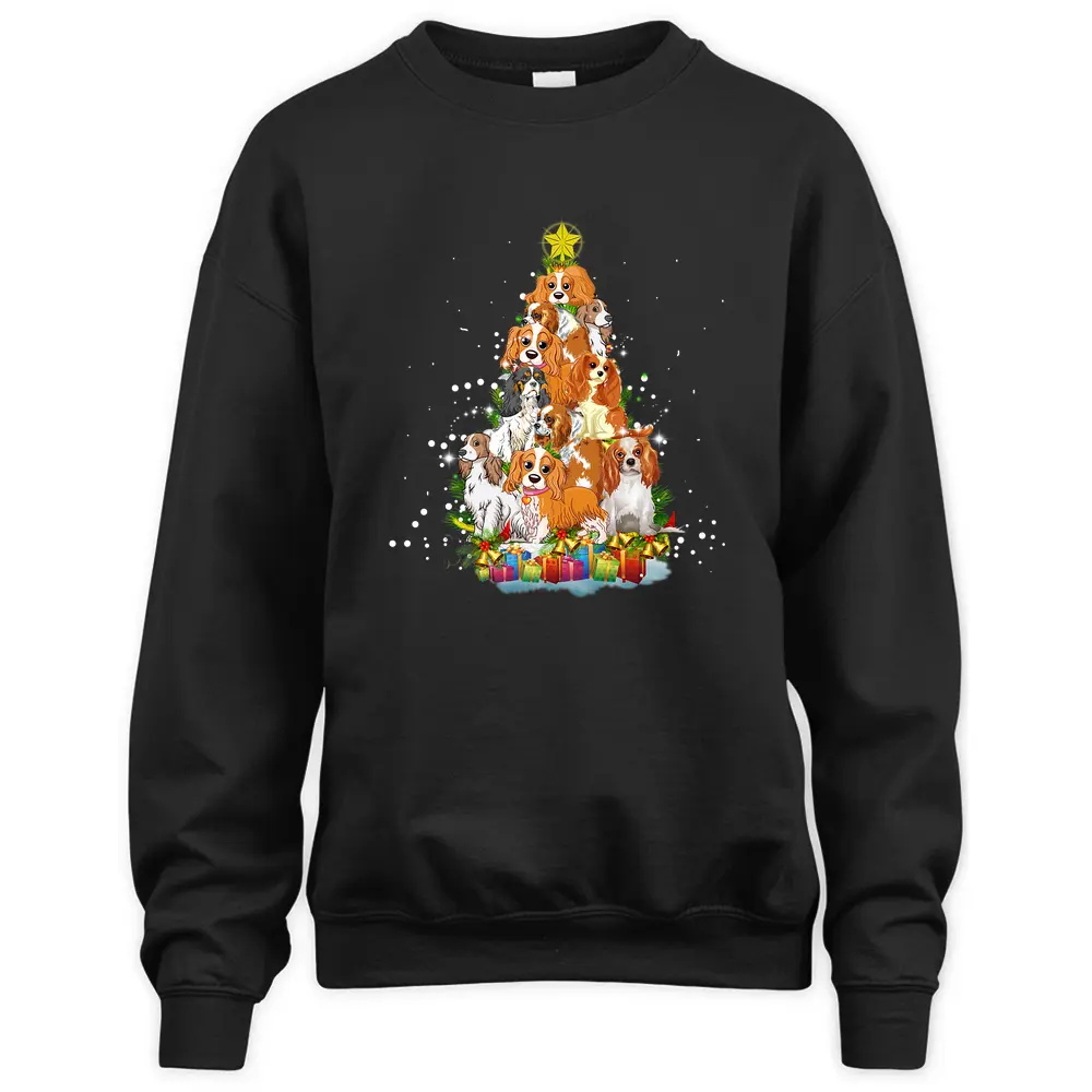 Basset Hound Dog Christmas Tree Sweatshirt