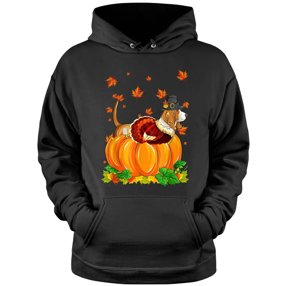 Basset Hound Dog Thanksgiving Hoodie