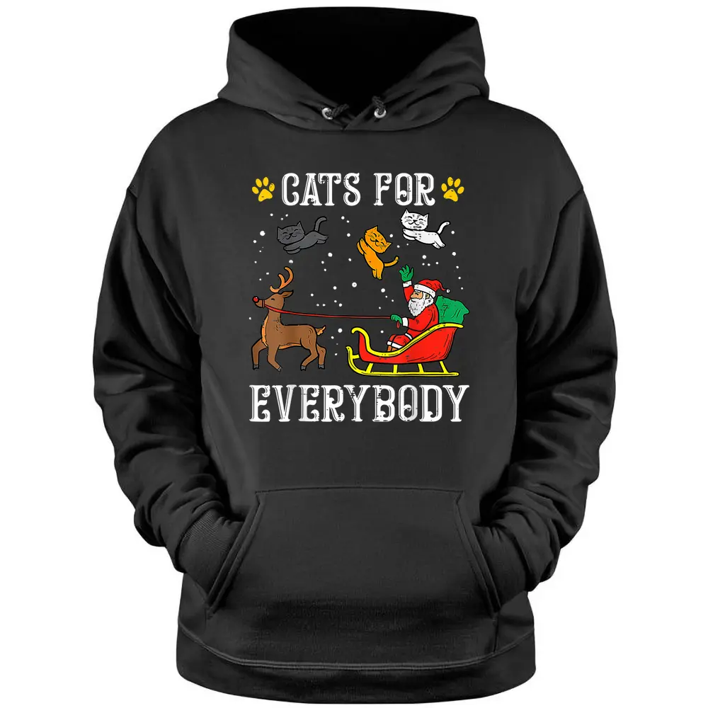 Cats For Everybody Santa Funny Christmas Hoodie